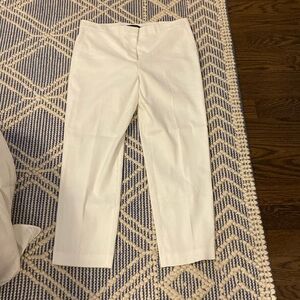 Ann Taylor white high rise ankle pants. Size 14